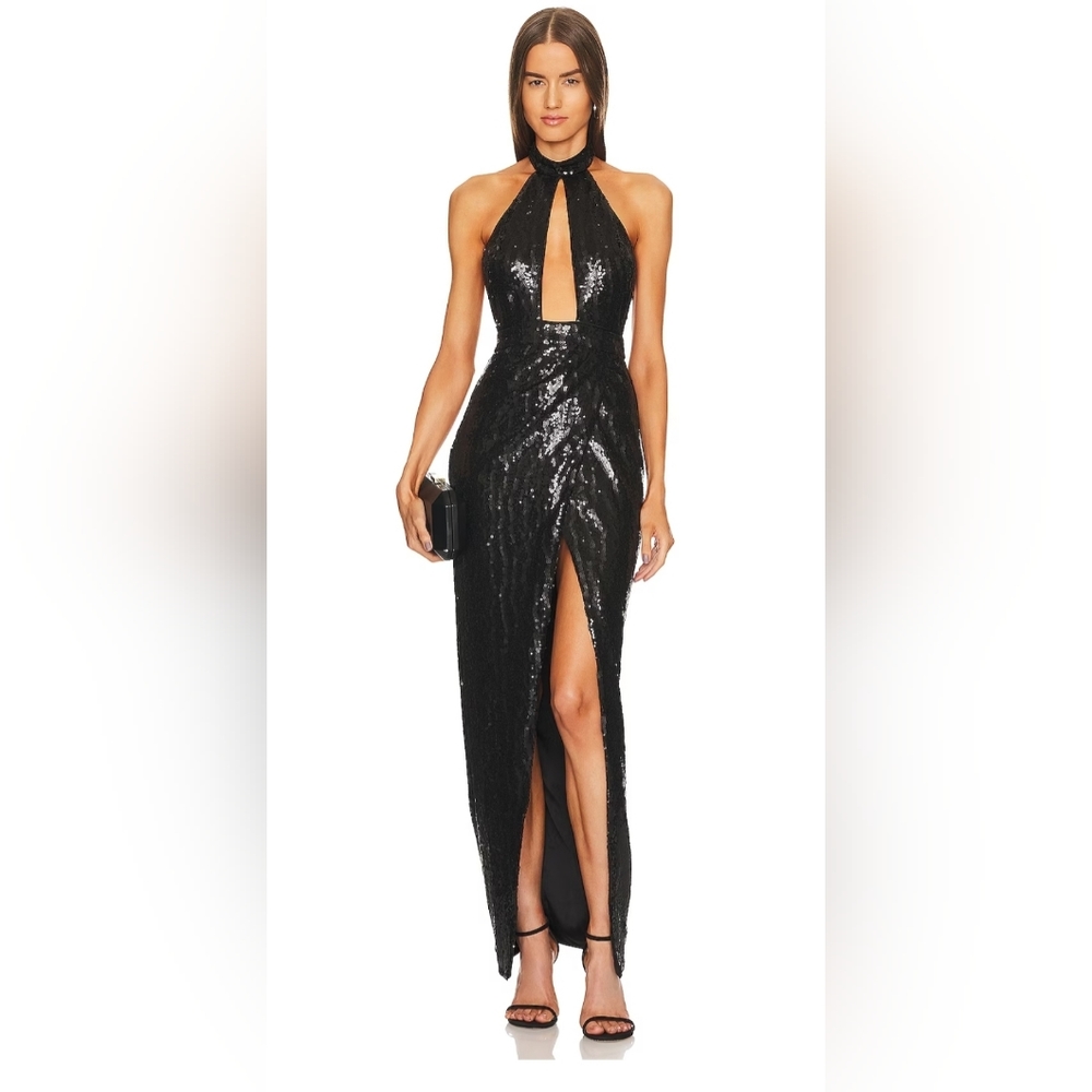 x REVOLVE Rick Gown in Black Michael Costello